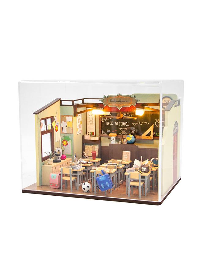 الأزرق جي دبليو Hongda Diy House بريء العصر 3d نموذج الفصل المعماري المجمَّع ثلاثي الأبعاد يقدم الهدايا في موسم التخرج - Image 1