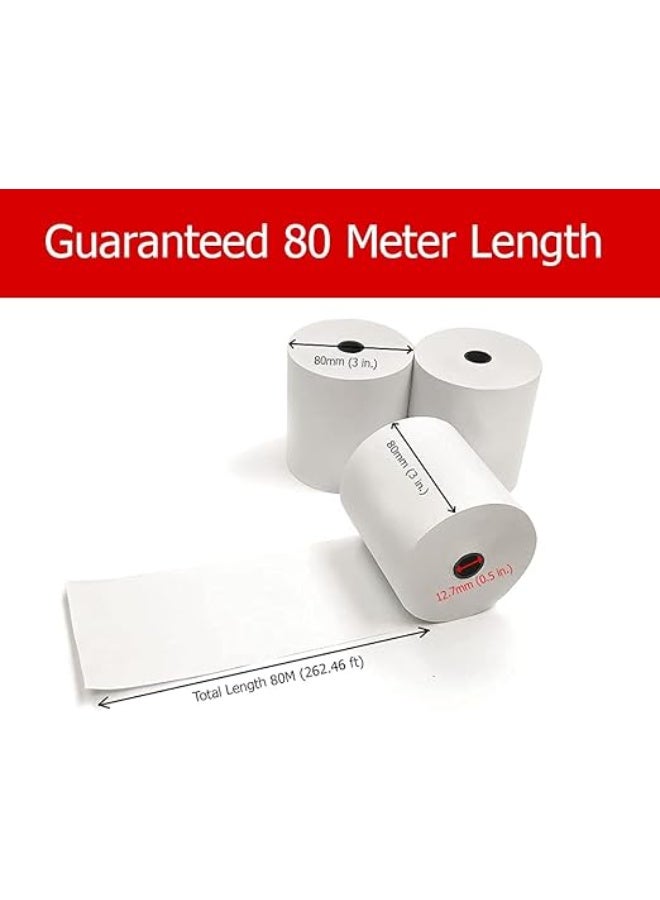 Terabyte 10-Piece Thermal Paper 80X80 size Receipt Rolls Set - Image 3