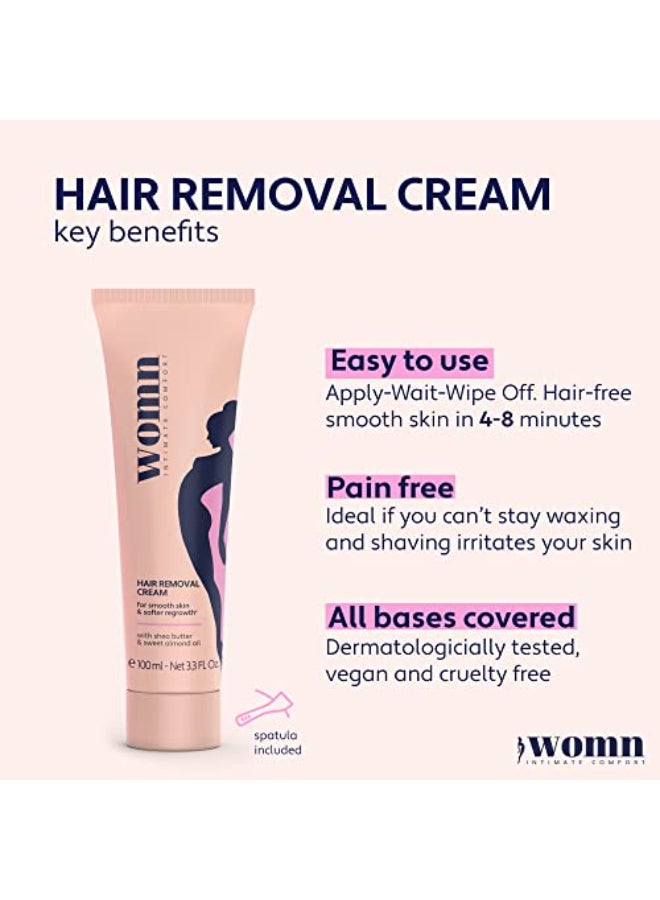 womn Intimate Comfort HAIR REMOVAL CREAM for bikini area underarms Smooth skin no razor bumps or cuts 33 Fl Oz - Image 3