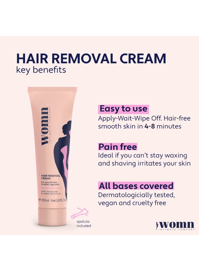 womn Intimate Comfort HAIR REMOVAL CREAM for bikini area underarms Smooth skin no razor bumps or cuts 33 Fl Oz - Image 4