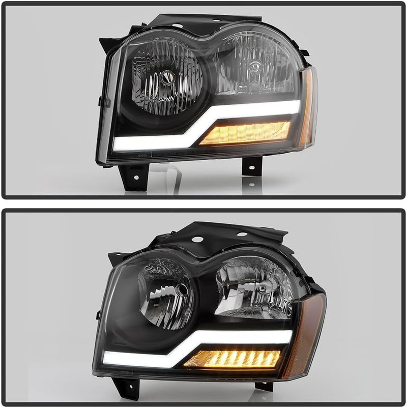 KEEKPO Black LED Tube Headlights for 2005-2007 Jeep Grand Cherokee - Image 5