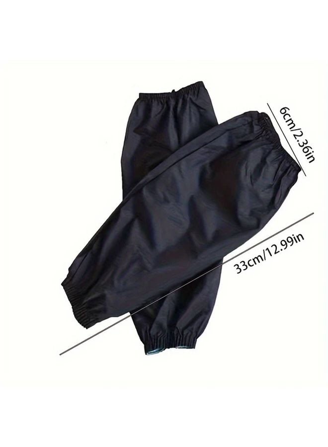 Black Waterproof Arm Sleeves Protective Elastic Cuffs for Cooking Gardening Painting - Image 3
