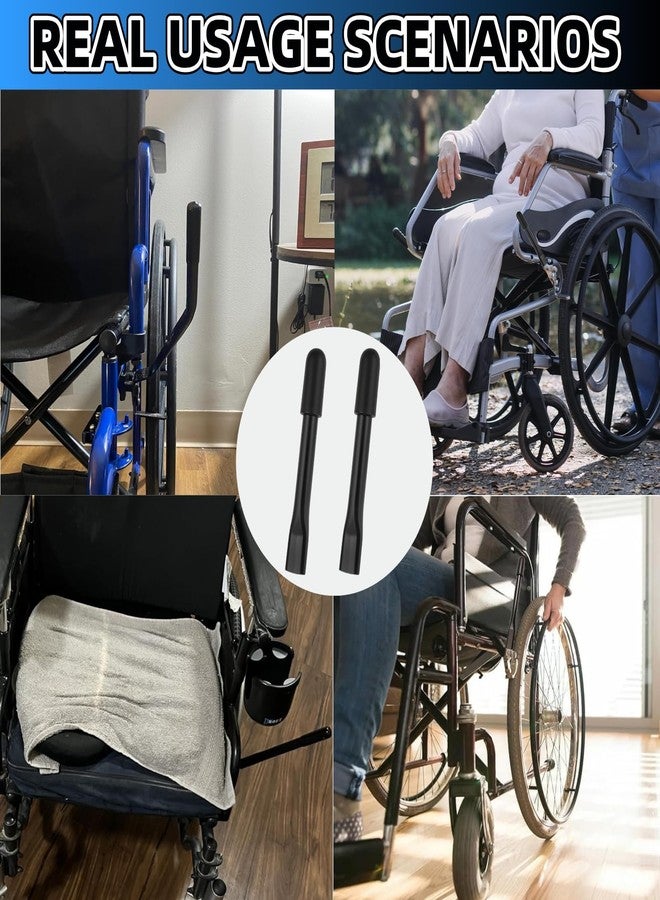 WenTigDY 2PCS Wheelchair Brake Extenders,6.7 in Wheelchair Handle Extenders Wheelchair Accessories Elderly Disabled Accessories for Drive Parts Braking Reclining Power Chair Accessories - Image 5