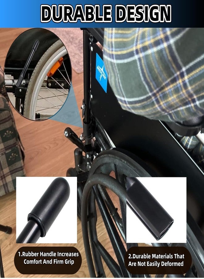 WenTigDY 2PCS Wheelchair Brake Extenders,6.7 in Wheelchair Handle Extenders Wheelchair Accessories Elderly Disabled Accessories for Drive Parts Braking Reclining Power Chair Accessories - Image 4