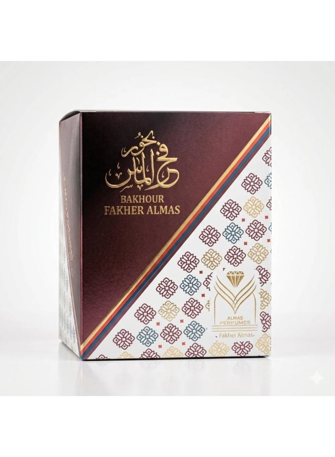 الماس بخور فخر ألماس 35 جرام بخور فاخر بالزعفران والعنبر والعود المغربي وخشب الصندل عطر شرقي فاخر لتعطير المنزل والمجالس والضيوف والمناسبات برائحة ثابتة وأنيقة - Image 5