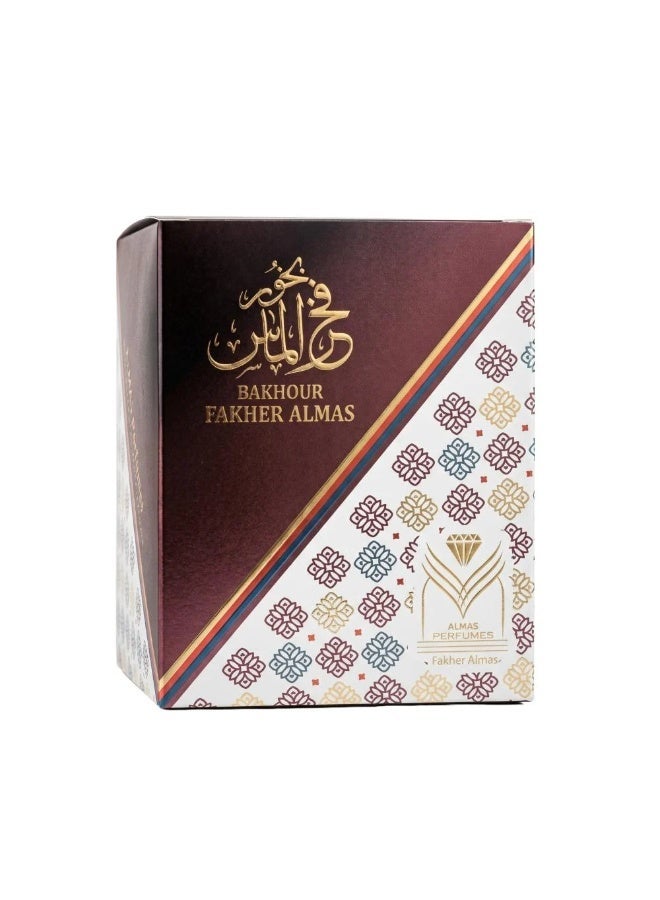 الماس بخور فخر ألماس 35 جرام بخور فاخر بالزعفران والعنبر والعود المغربي وخشب الصندل عطر شرقي فاخر لتعطير المنزل والمجالس والضيوف والمناسبات برائحة ثابتة وأنيقة - Image 4