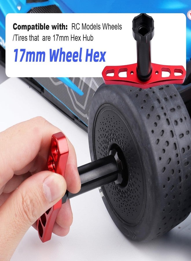 مجموعة محولات عجلات سداسية مقاس 17 مم ومفتاح ربط من GoHobby RC لشاحنات الوحش وعربات الطرق الوعرة بمقياس 1/8 - Image 5