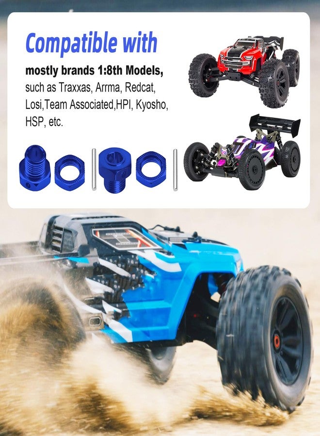 مجموعة محولات عجلات سداسية مقاس 17 مم ومفتاح ربط من GoHobby RC لشاحنات الوحش وعربات الطرق الوعرة بمقياس 1/8 - Image 4