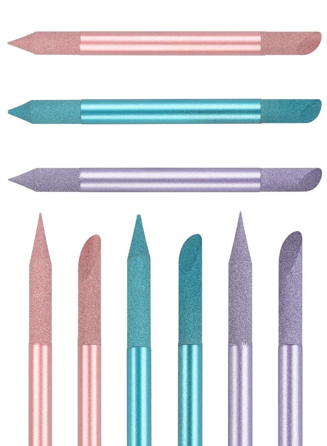 heemeei 3Pcs Glass Cuticle Pusher, heemeei Dual-Ended Manicure Stick, Crystal Cuticle Pusher Glass File, Professional Precision Filing Cuticle Remover, Manicure Pedicure Tools for Nails and Cuticles Care - Image 2