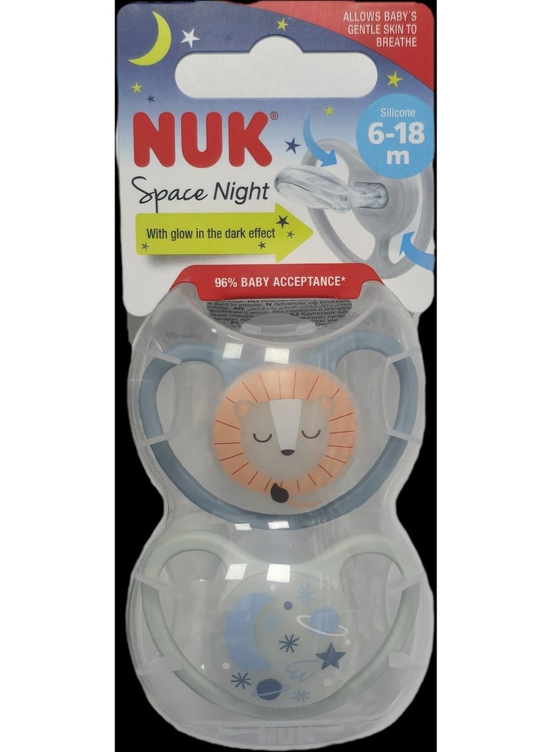 NUK Space Night Silicone 6-18m A