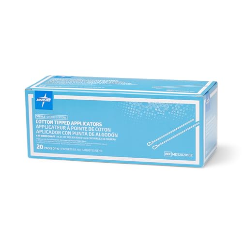 Medline Sterile Cotton-Tipped Wood Applicator, 6", Ideal for Application of Medication, Cleaning Skin, Arts & Craft and More (Pack of 200) - Image 5