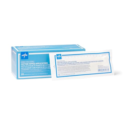 Medline Sterile Cotton-Tipped Wood Applicator, 6", Ideal for Application of Medication, Cleaning Skin, Arts & Craft and More (Pack of 200) - Image 2