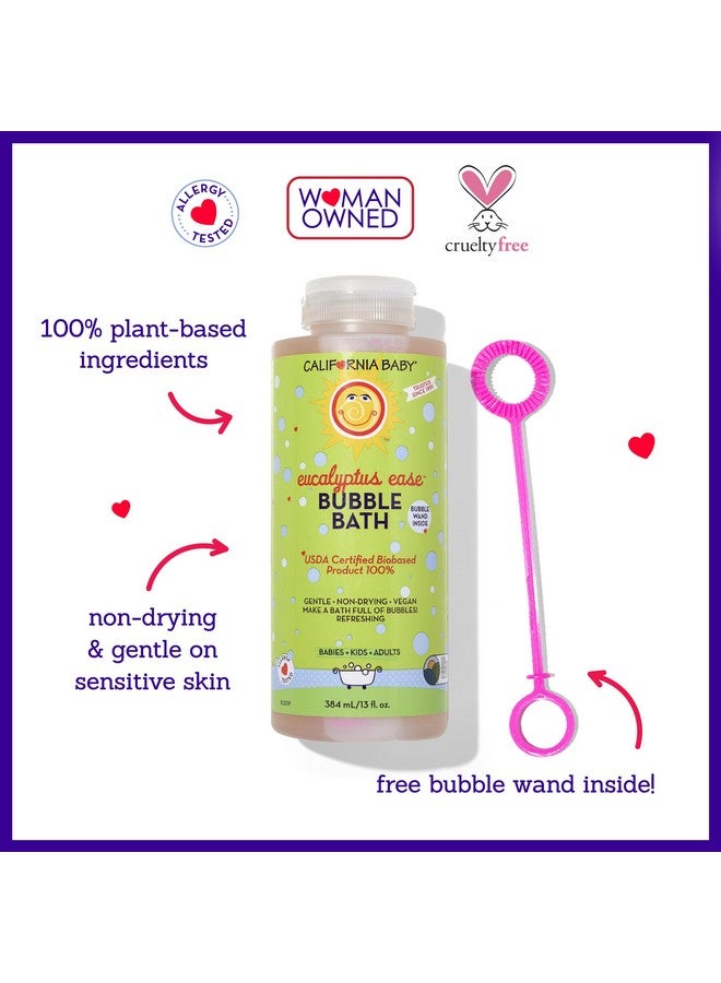 California Baby California Baby Eucalyptus Bubble Bath | 100% Plant-Based Kids Bubble Bath | Soothing Baby Bubble Bath | Free Bubble Wand Inside | 384 mL / 13oz - Image 2