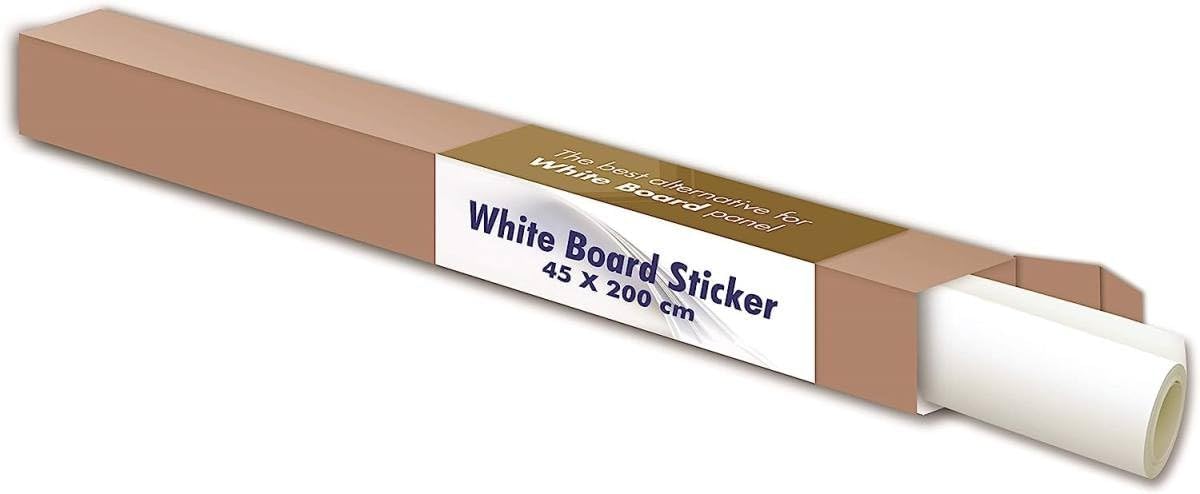 ARS Whiteboard Stick, White Board Stick on Wall, Dry Erase Board Sticker for Wall, Peel and Stick Whiteboard Pape (45x200cm)