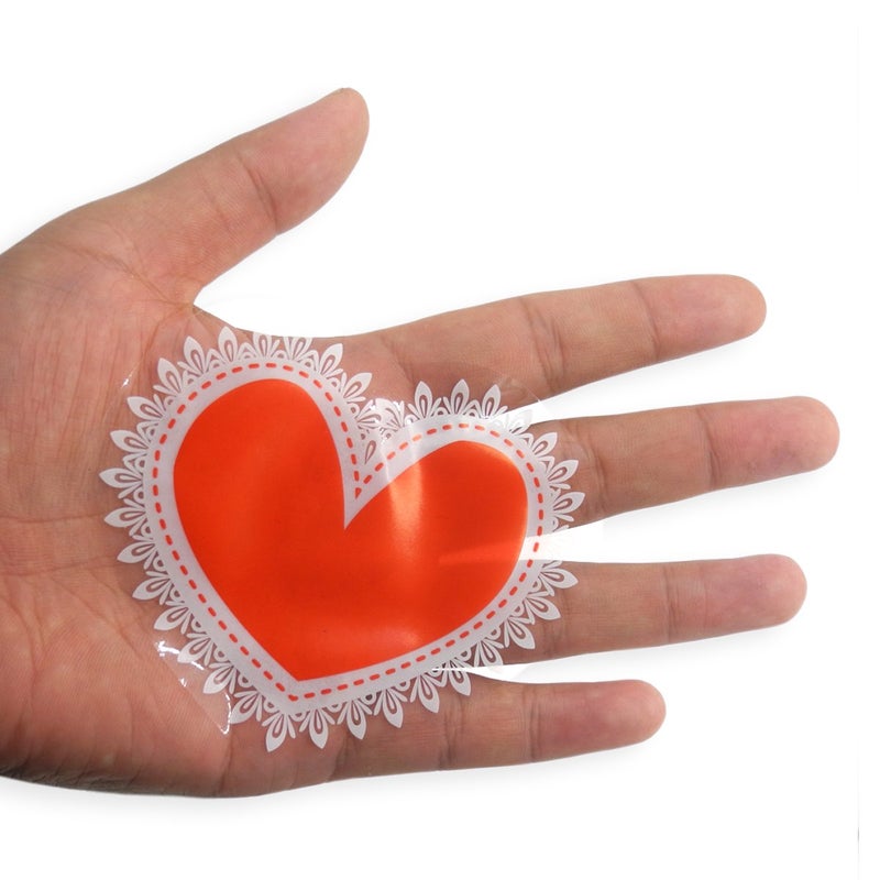 Cualfec Valentine's Day Window Clings Valentine's Day Decoration Heart Clings for Valentine Party Favors and Party Decorations - Image 2