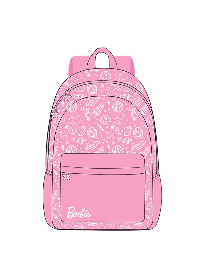 Barbie طقم حقيبة ظهر مكون من 4 قطع مع حقيبة غداء وزجاجة ماء وحافظة أقلام - Image 1