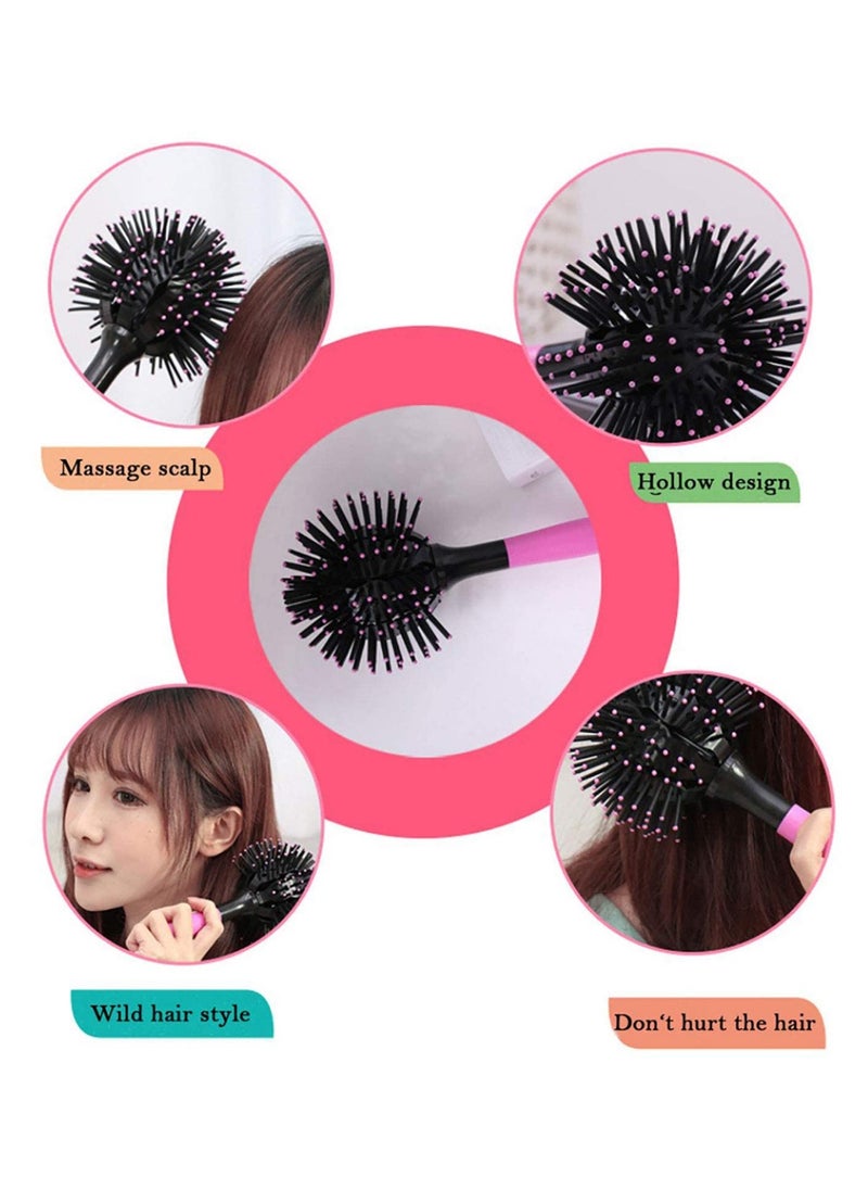 KHAJUL - New 3D Hairdressing Comb Japanese and Korean Spherical Curling Comb Air Styling Comb Eight-Claw Spherical - Image 1