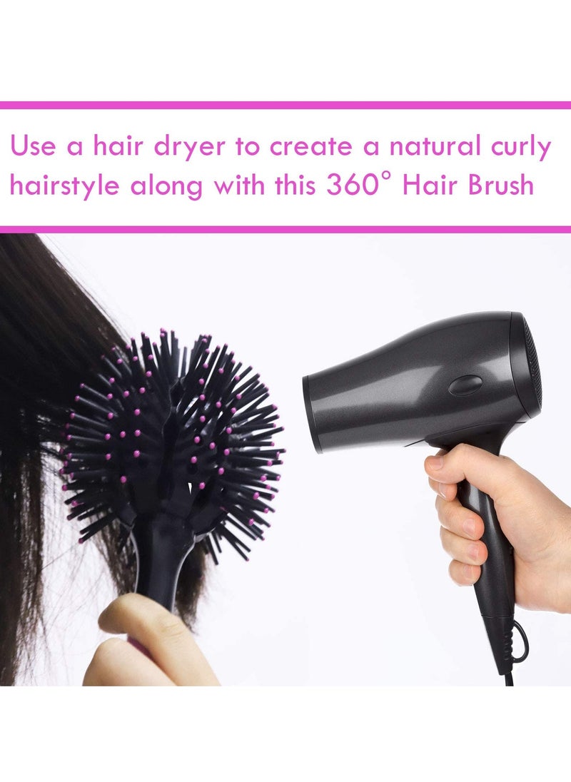 KHAJUL - New 3D Hairdressing Comb Japanese and Korean Spherical Curling Comb Air Styling Comb Eight-Claw Spherical - Image 1