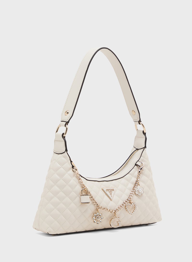 GUESS Everlee Top Zip Shoulder Bag - Image 3