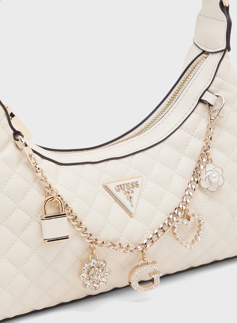 GUESS Everlee Top Zip Shoulder Bag - Image 4