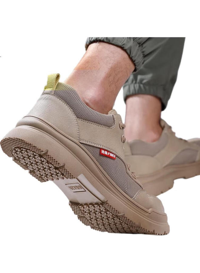 JUNBU Safety Shoes For Men, Summer Insulated Electrician Anti-Smashing Anti-Puncture Breathable Non-Slip Work Functional Shoes 1115Fsr Size 41 - Image 1