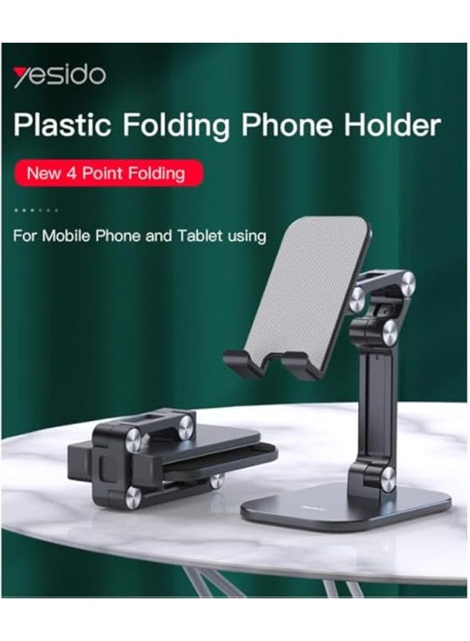 C104 Adjustable Angle Desktop Phone Holder – Highly flexible folding design to securely hold the phone on a desk or table. Sleek and modern design for comfortable viewing and working. - Image 2
