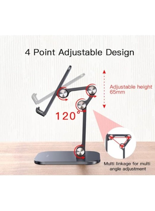 C104 Adjustable Angle Desktop Phone Holder – Highly flexible folding design to securely hold the phone on a desk or table. Sleek and modern design for comfortable viewing and working. - Image 4
