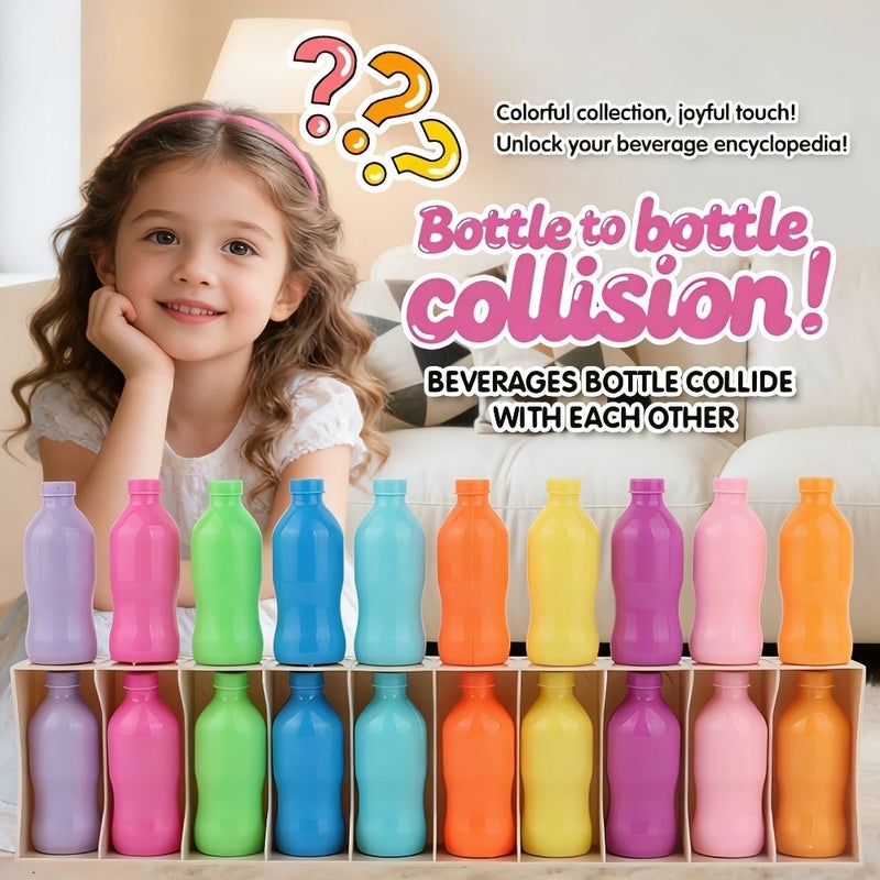 20 Colored Bottles 10 Colors Boxed Two Player Bottle Color Matching Game Party And Camping Fun - Image 1