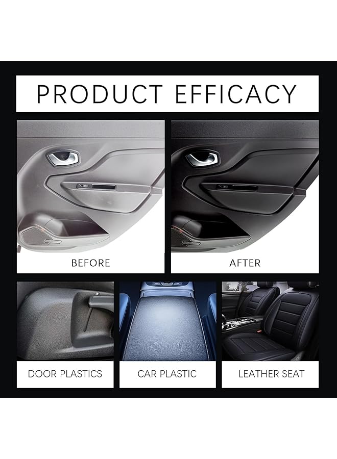 KASTWAVE Plastic Restorer For Cars, Ceramic Restorer For Black Plastic Trim, Dashboard, Bumpers & Rubber, Long-Lasting Plastic Repair For Trim, Buff For Shine, 120Ml - Image 4