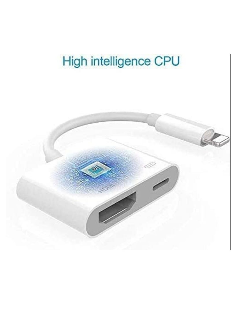 ELTRAZONE [Apple MFi Certified] Lightning to HDMI Digital AV Adapter,1080P Video & Audio Sync Screen Converter AV Adapter with Charging Port for iPhone HDMI Converter to HD TV/Projector/Monitor Support All iOS  - Image 2