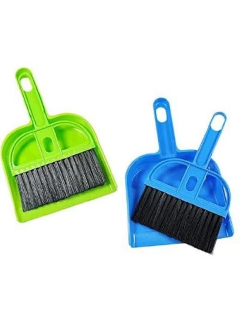 طقم مجرفة وفرشاة صغيرة، أداة تنظيف متعددة الاستخدامات مع فرشاة يدوية، مجرفة بلاستيكية، عبوة من قطعتين، مكنسة تنظيف بمجرفة - Image 1