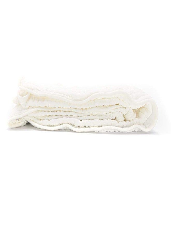 Primo Passi Hooded Bath Towel 40x40in Extra Large Bath Towel 100% Muslin Cotton 6 Layers for Babys Soft and Absorbent White| - Image 5