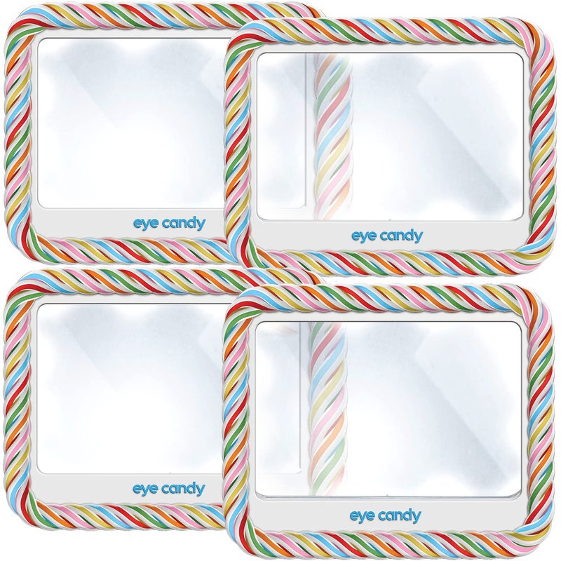 Eye Candy ASSEENONTV Full Page Book Magnifier and Light to See Pages 3X Bigger Optical Grade AntiGlare Page Magnifier  Book Light with Dimmable Brightness Pack of 4