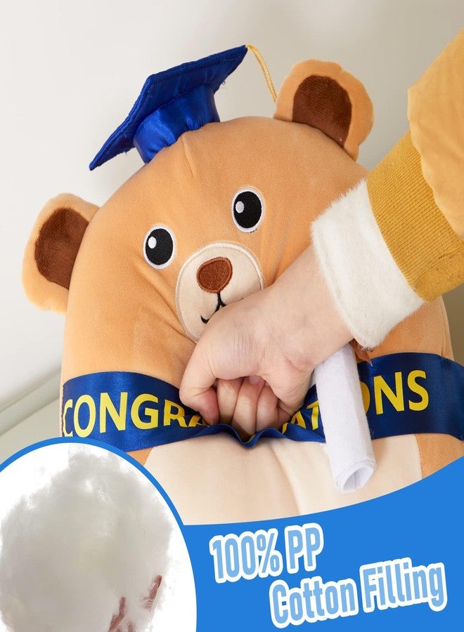 CozyWorld دمية دب قطيفة للتخرج، هدية مثالية للأولاد والبنات من دفعة 2026، وسادة على شكل دب محشو بقبعة، هدية تخرج قطيفة للأولاد والبنات لمرحلة ما قبل المدرسة والجامعة والمدرسة الثانوية، مقاس 13 بوصة - Image 5