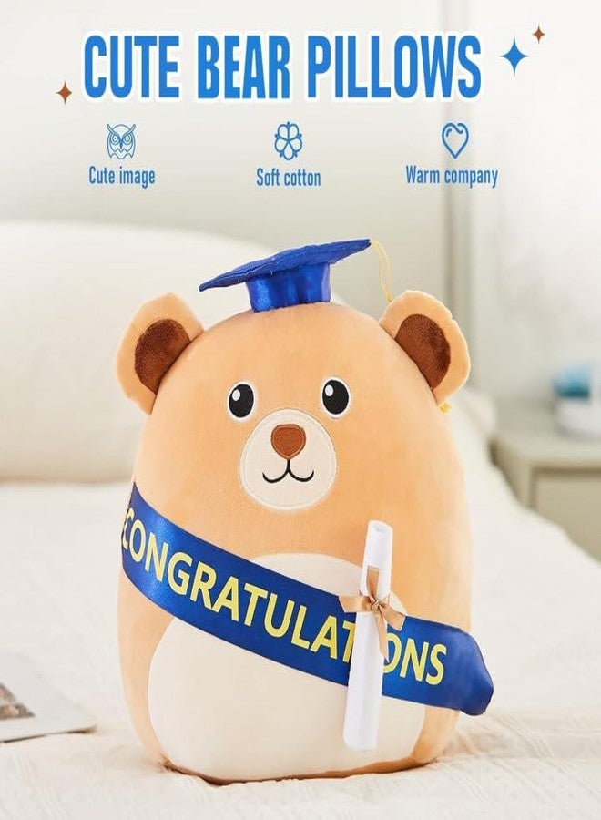 CozyWorld دمية دب قطيفة للتخرج، هدية مثالية للأولاد والبنات من دفعة 2026، وسادة على شكل دب محشو بقبعة، هدية تخرج قطيفة للأولاد والبنات لمرحلة ما قبل المدرسة والجامعة والمدرسة الثانوية، مقاس 13 بوصة - Image 2