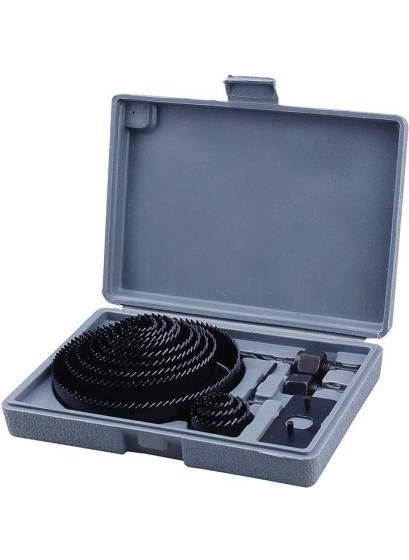 XDLB XDLB 16 pcs Hole Saw Cutting Set Kit Drilling Tool Wood Metal Cutter 19127mm Mandrels Saws Core Drill Bits Woodworking Rotary Bit Set 16 Bits N011  - Image 1