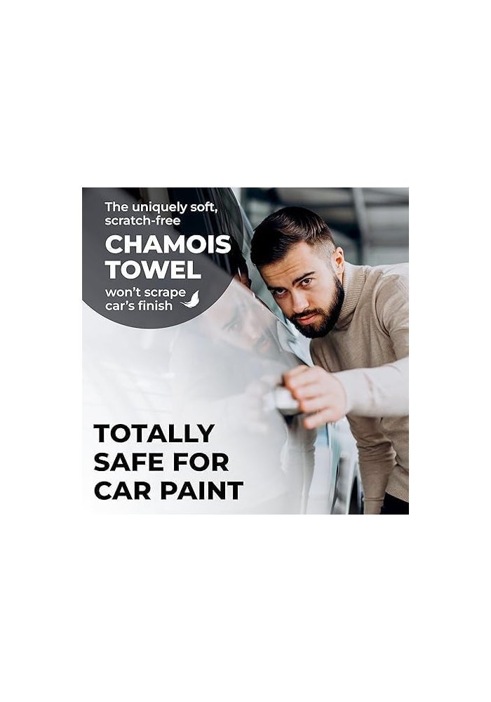 Mighty Cleaner Premium XL Shammy Towel for Car - 2 Pack (34"x25") - Super Absorbent Chamois Cloth - Image 4