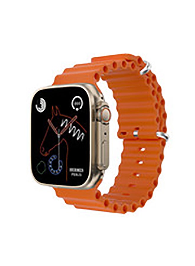 OFFBEAT Nexus Ultra 49mm Smartwatch with Sports Mode, 24H Fitness & Heart Rate Monitor and IPX4 Water Resistant Design compatible with iPhone and Android phones with Ocean Strap Orange - Image 5