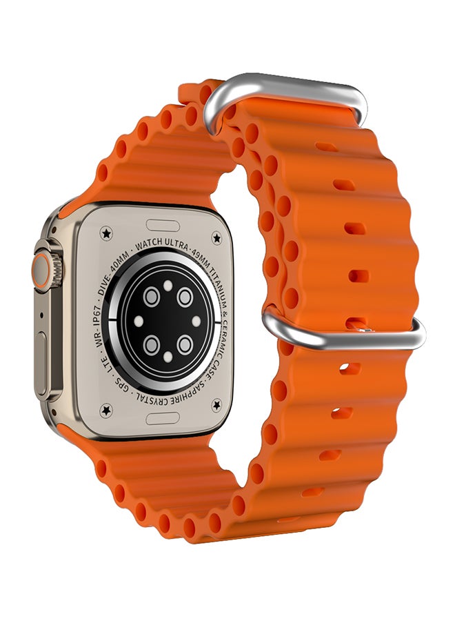 OFFBEAT Nexus Ultra 49mm Smartwatch with Sports Mode, 24H Fitness & Heart Rate Monitor and IPX4 Water Resistant Design compatible with iPhone and Android phones with Ocean Strap Orange - Image 3