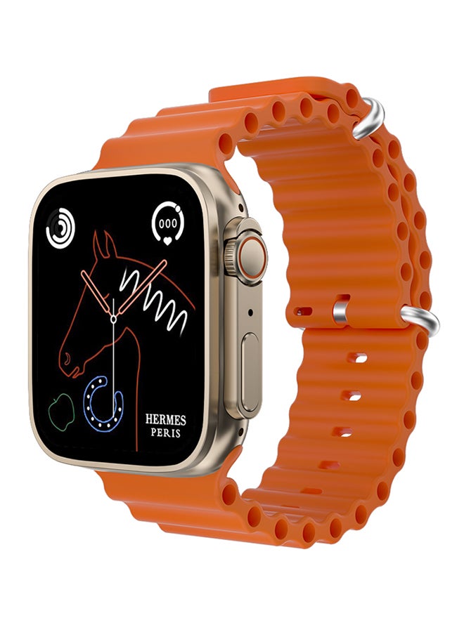 OFFBEAT Nexus Ultra 49mm Smartwatch with Sports Mode, 24H Fitness & Heart Rate Monitor and IPX4 Water Resistant Design compatible with iPhone and Android phones with Ocean Strap Orange - Image 1