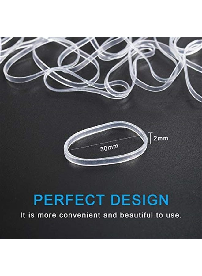 Ahier Clear Elastic Hair Bands, 2000PCS Small Hair Elastics Mini Rubber Hair Ties, Disposable Elastic Hair Holder 2mm in Width and 30mm in Length - Image 2