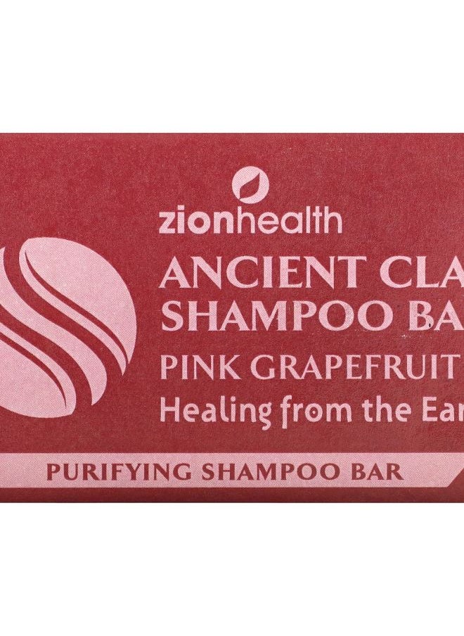 Zion Health Ancient Clay Shampoo Bar Pink Grapefruit 6 oz (70 g) 