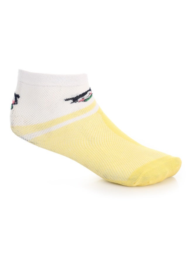 REDCOTTON Kids' Cotton Ankle Socks – Soft, Breathable & Comfortable - Yellow - Image 1