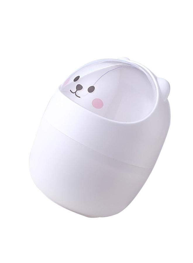 NIBEMINENT Desktop Trash Can Cute Small Storage Bucket Pen Holder Desk Waste Bin with Lid for Bedroom Dormitory  - Image 3