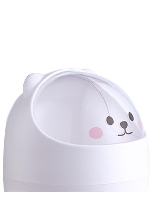 NIBEMINENT Desktop Trash Can Cute Small Storage Bucket Pen Holder Desk Waste Bin with Lid for Bedroom Dormitory  - Image 2