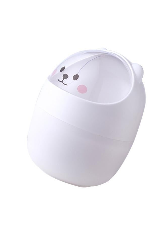 NIBEMINENT Desktop Trash Can Cute Small Storage Bucket Pen Holder Desk Waste Bin with Lid for Bedroom Dormitory  - Image 4