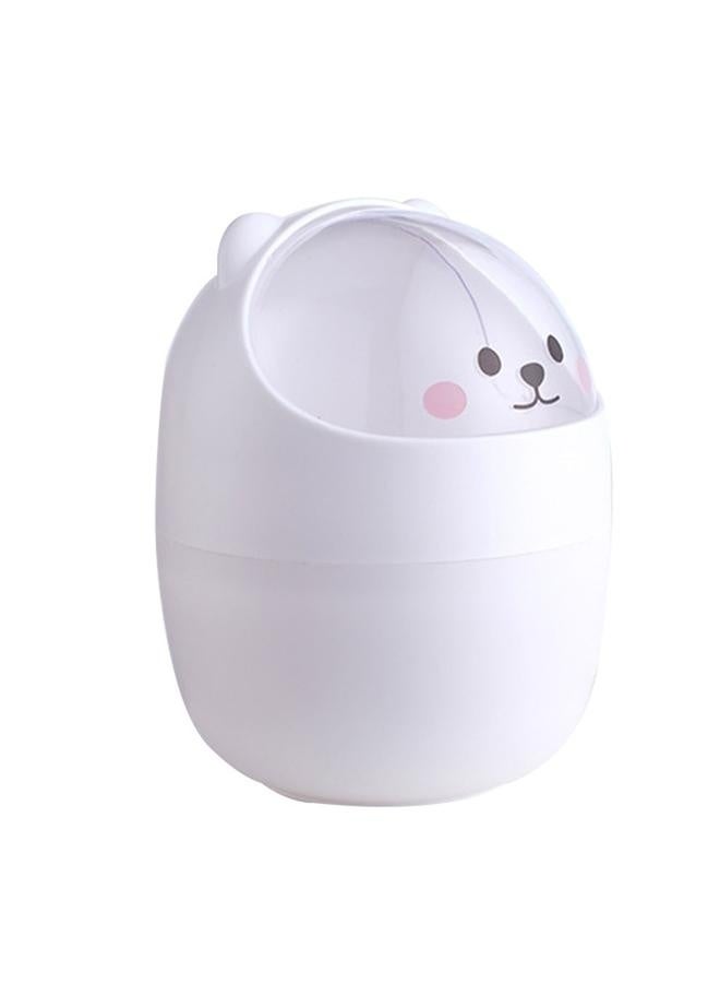 NIBEMINENT Desktop Trash Can Cute Small Storage Bucket Pen Holder Desk Waste Bin with Lid for Bedroom Dormitory  - Image 5