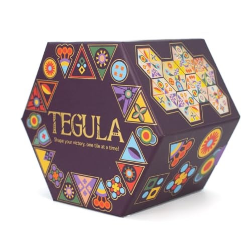 Gibsons Games Tegula Family Strategy Game Hexagonal Tile Mosaic Game for Kids Age 8 Includes 60 Tiles 10 Action Cards 26 Players 20 Min Playtime - Image 1