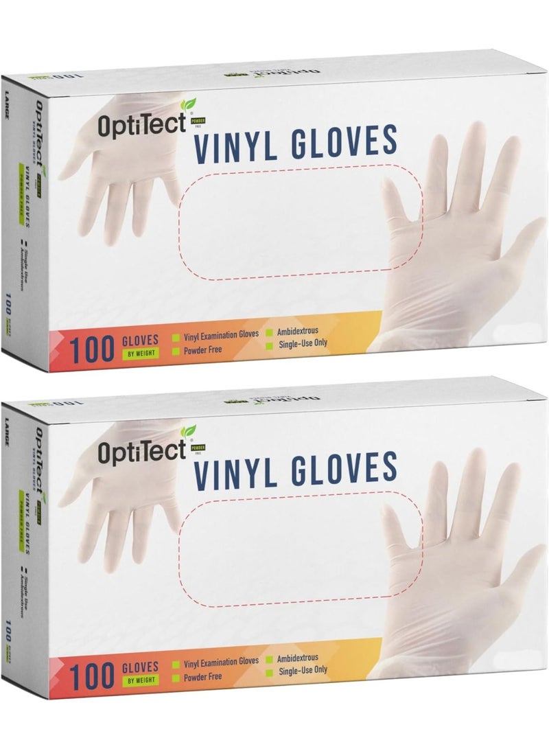OptiTect Pack Of 2 OPTITECT VINYL GLOVES SMALL 1 BOX 100 PCS - Image 1