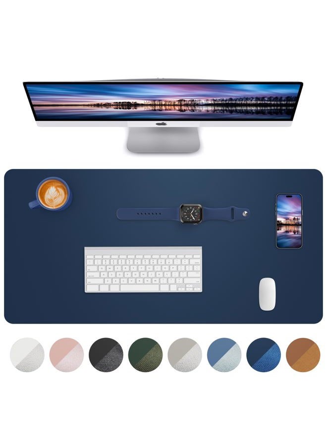 AFIING Non-Slip Desk Pad,Mouse Pad,Waterproof PU Leather Desk Protector,Ultra Thin Large Desk Blotter,Waterproof Keyboard mat for Office/Home/Decor(Midnight Blue 23.6" x 13") - Image 1